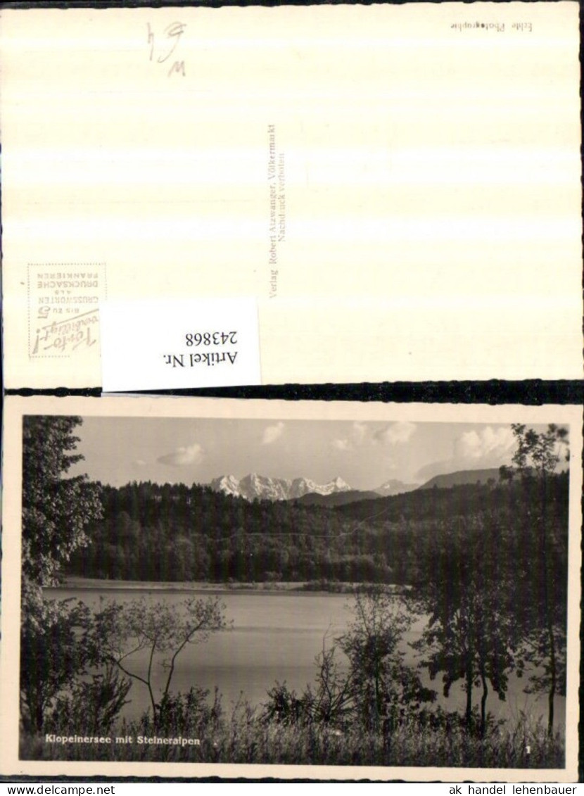243868,Klopeinersee b. Völkermarkt m. Steineralpen