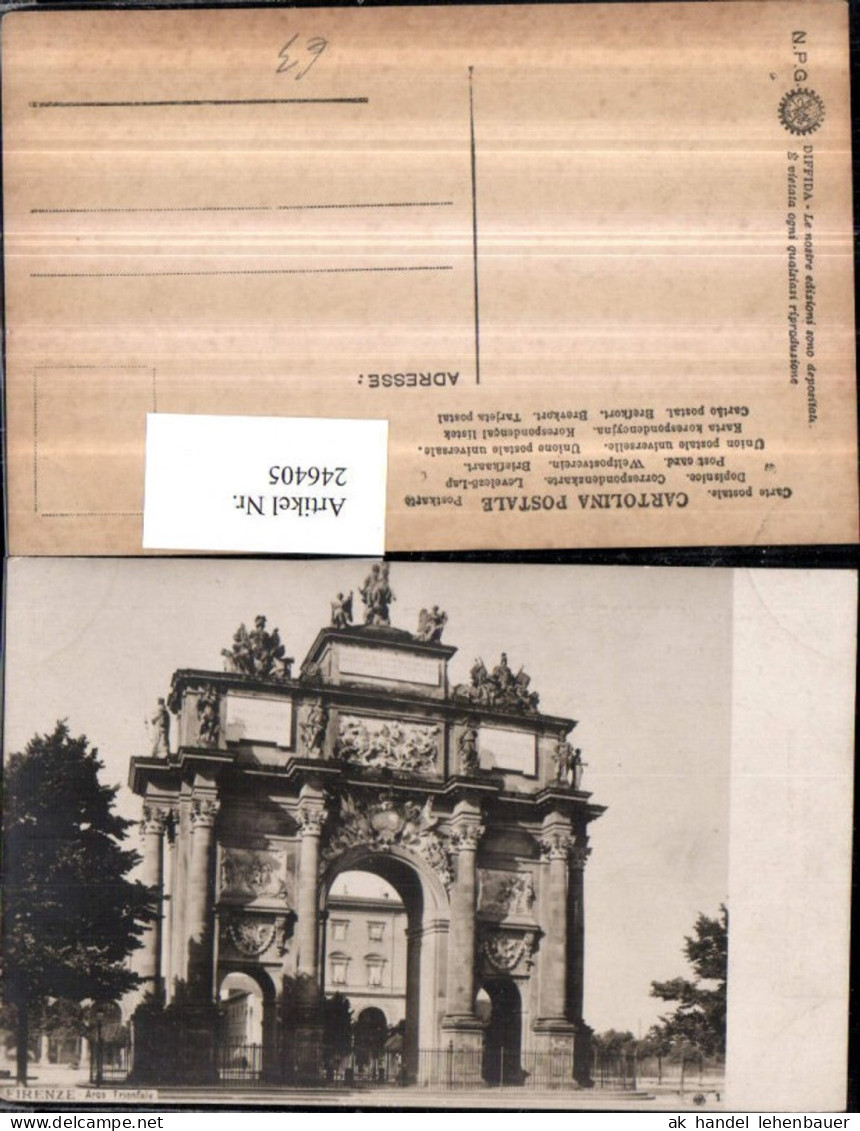246405,Firenze Florenz Arco Trionfale Triumphbogen