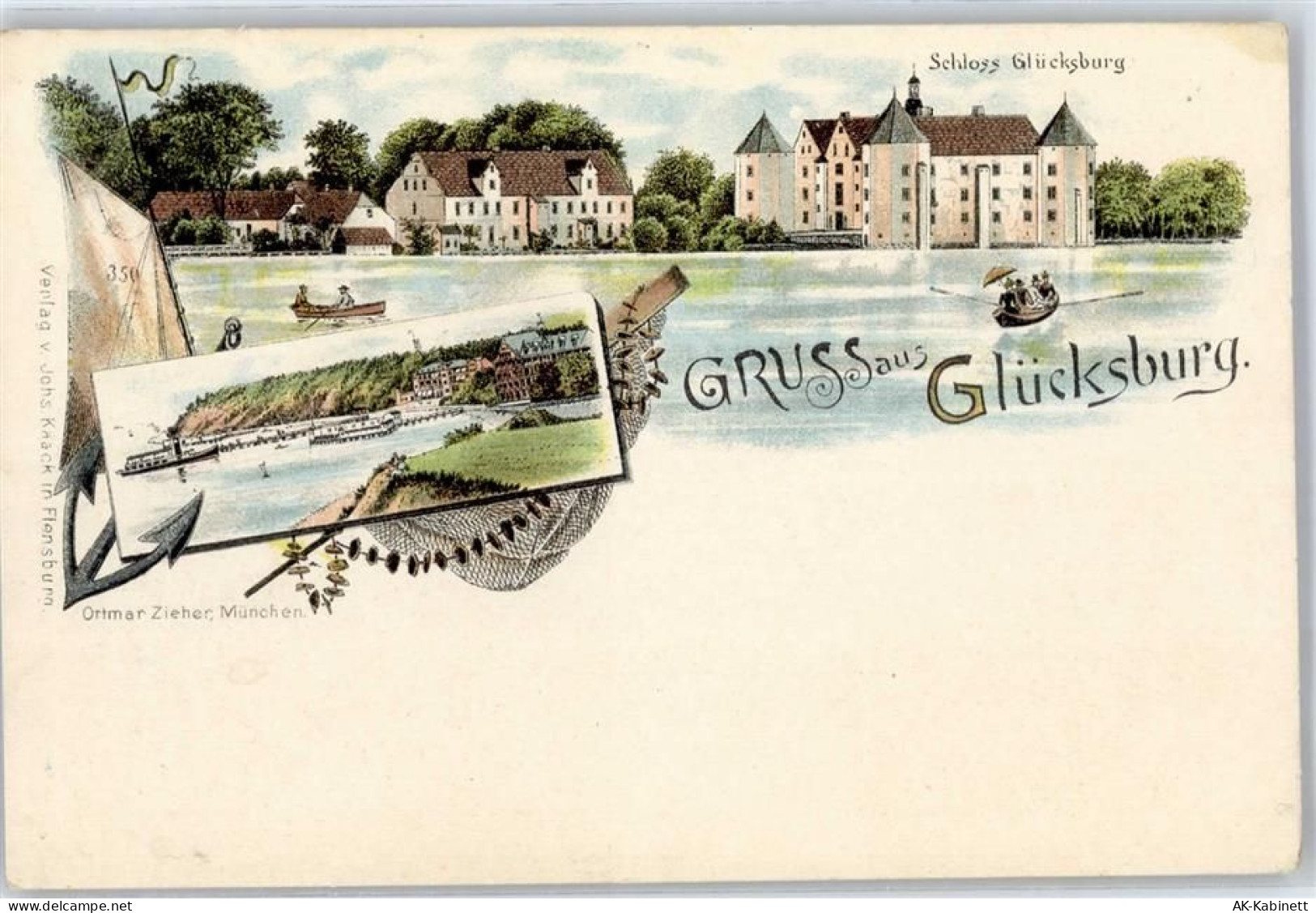 24960 W2392 Glücksburg (Ostsee) Lithographie Schloss Glücksburg - 51481226