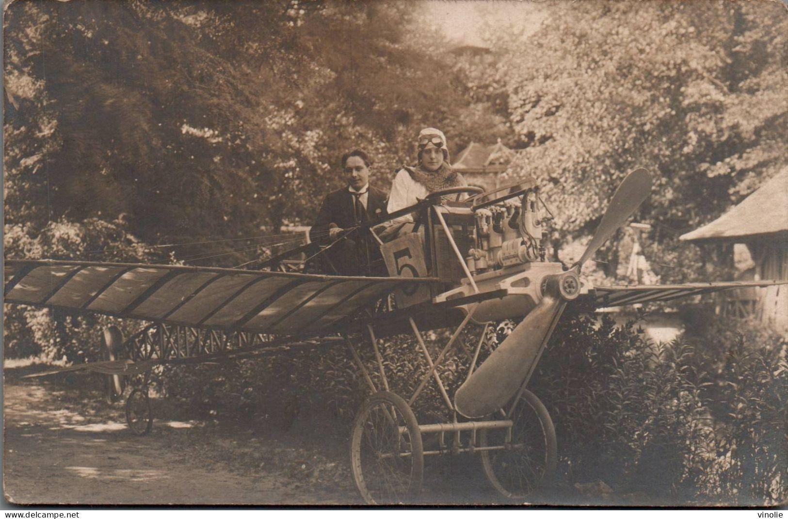 25-6807 : TOUSSUS-LE-NOBLE. CARTE-PHOTO. AVIATION EN 1925