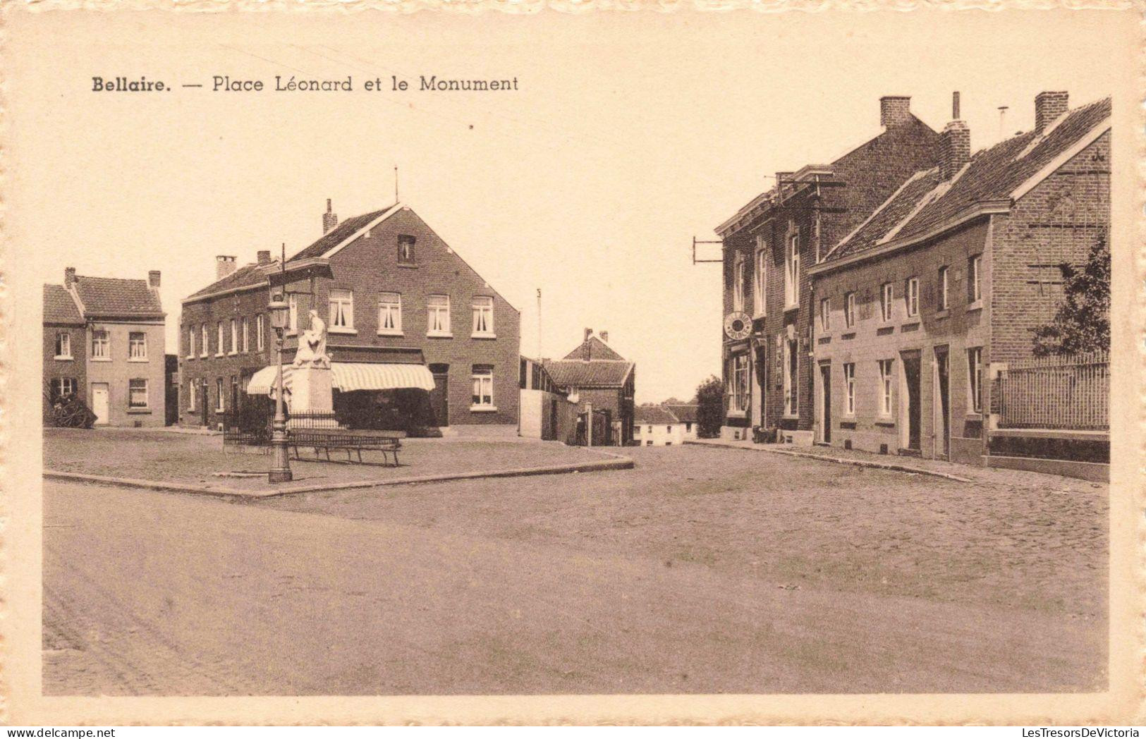 [-25%] BELGIQUE - Bellaire - Place Léonard et le Monument - Carte postale ancienne