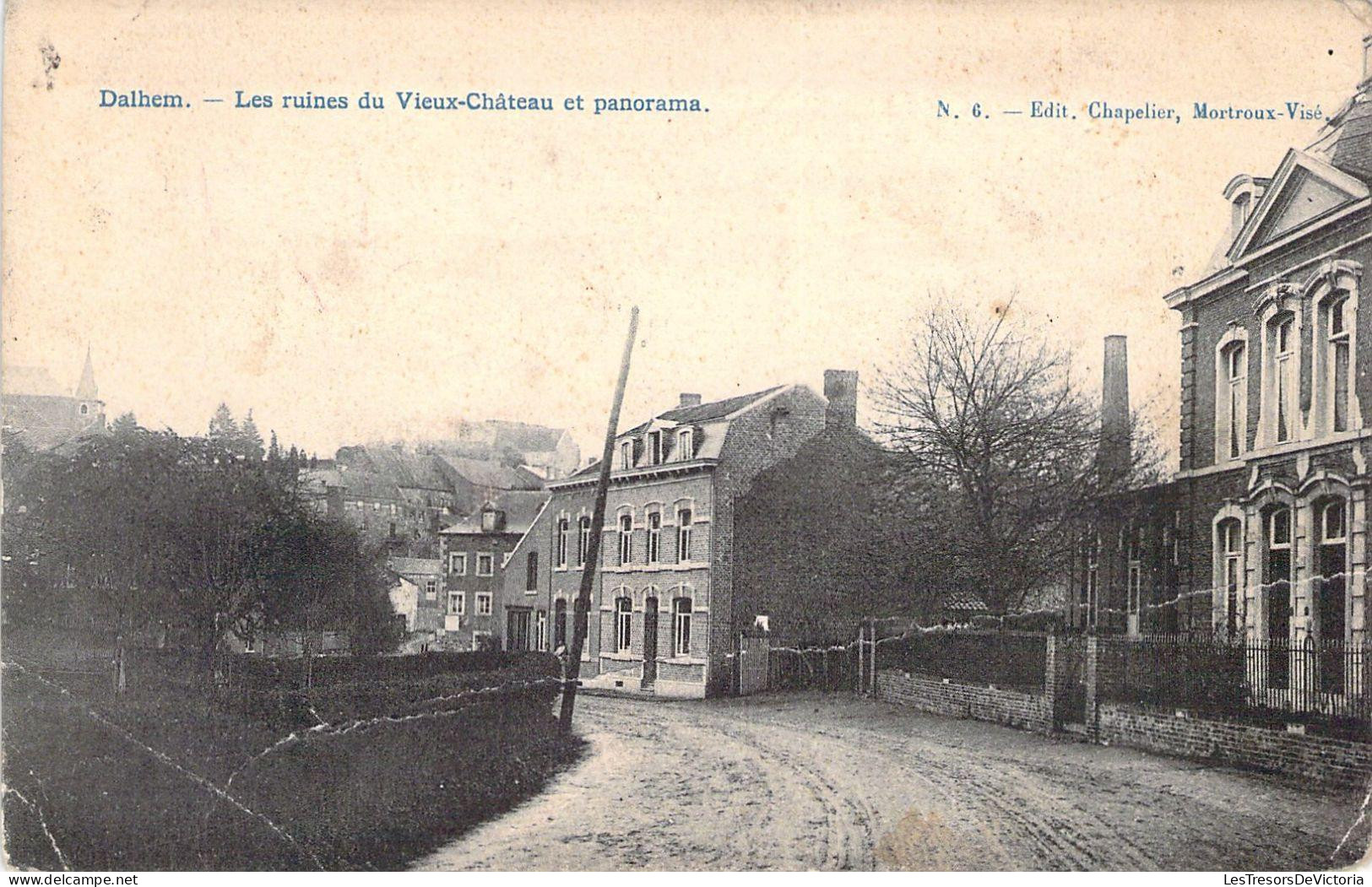 [-25%] BELGIQUE - DALHEM - Les ruines du Vieux Château et Panorama - Carte postale ancienne