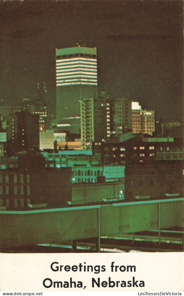 [-25%] ETATS-UNIS - Omaha - Nebraska - A night view of Omaha - Carte Postale