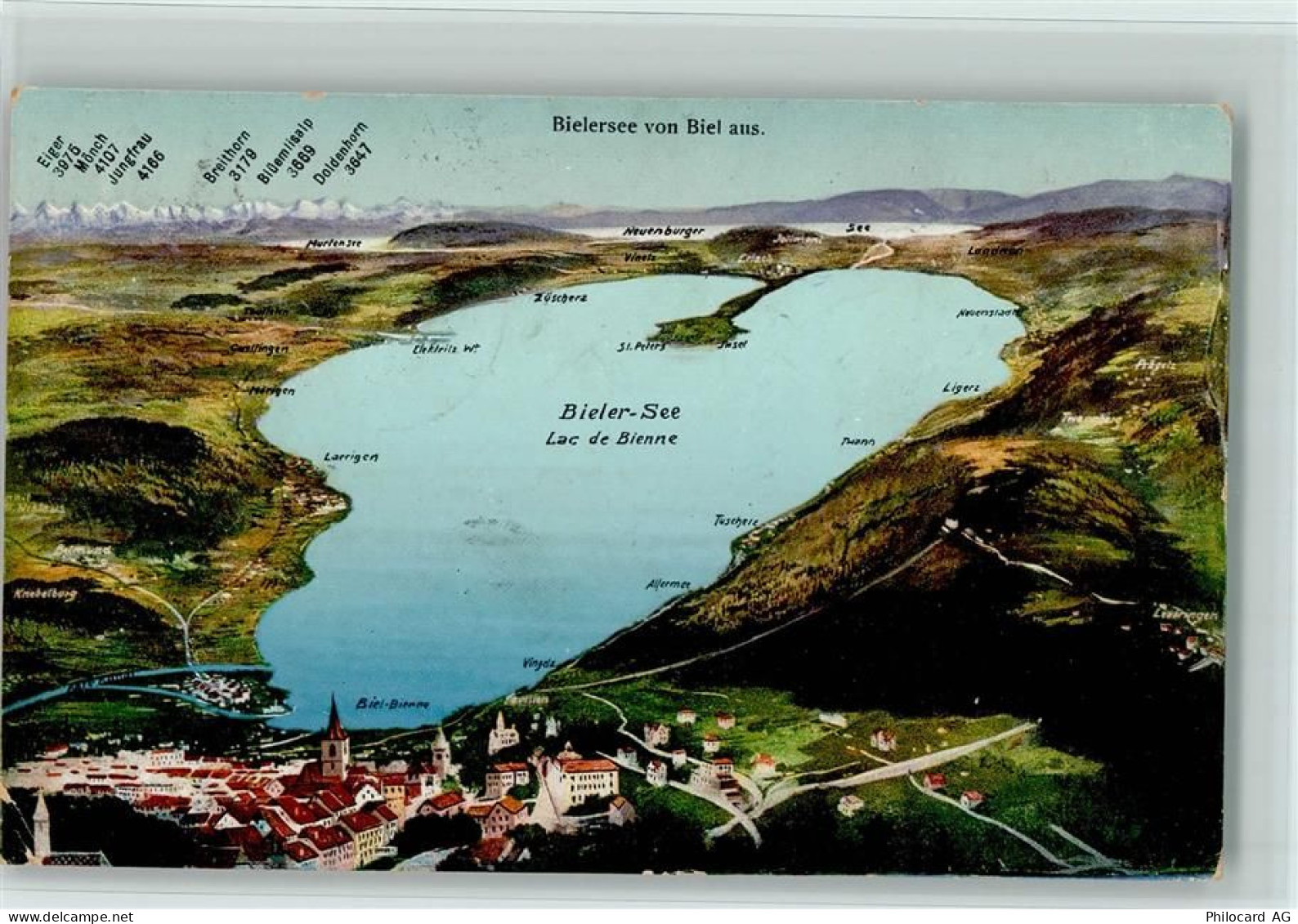 2500 Biel/Bienne 1911 - Bielersee von Biel aus - 10196534