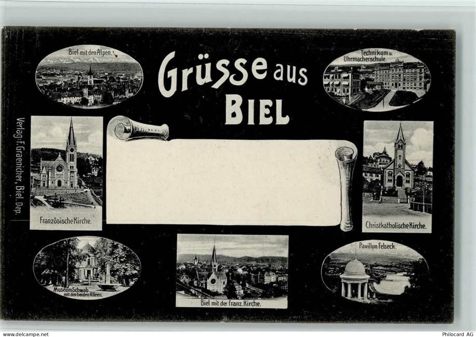 2500 Biel/Bienne - Biel mit den Alpen Technikum Uhrmacherschule Franz. K... - 13218920