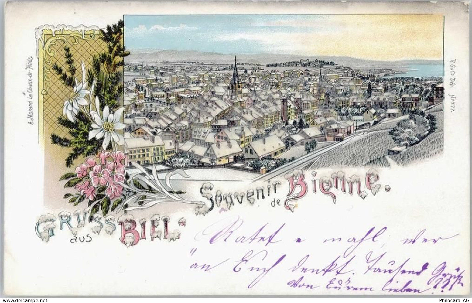 2500 Biel/Bienne Bienna - Gruss aus Biel Souvenir de Bienne Gesamtansich... - 50709754