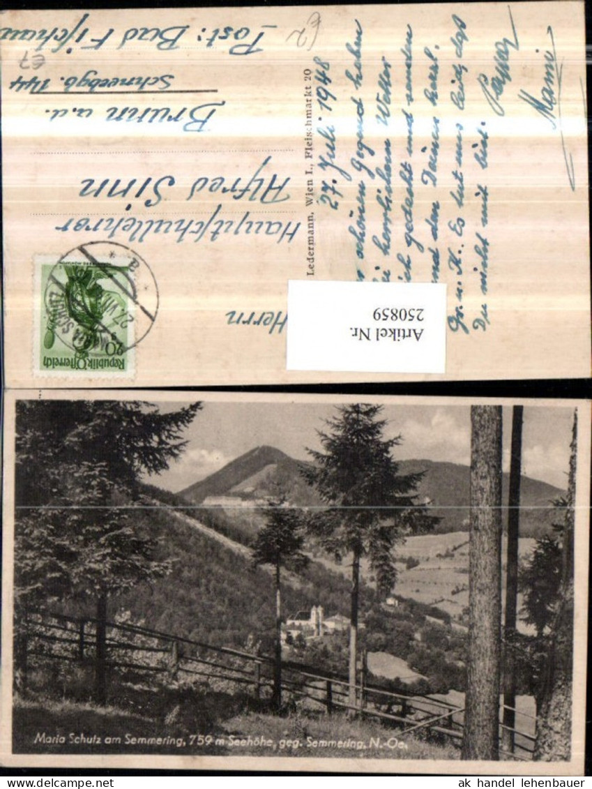 250859,Maria Schutz am Semmering Kirche geg. Semmering