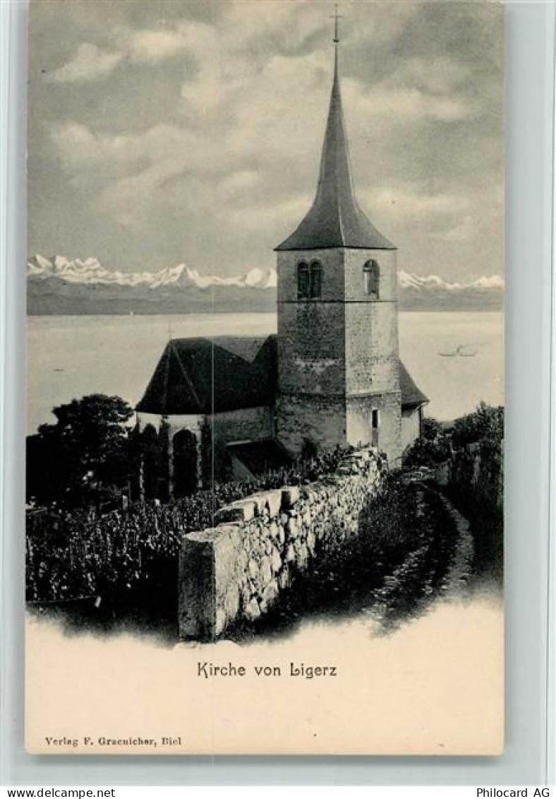 2514 Ligerz Gléresse 1900 - Kirche, gute Erhaltung AK - 13078061