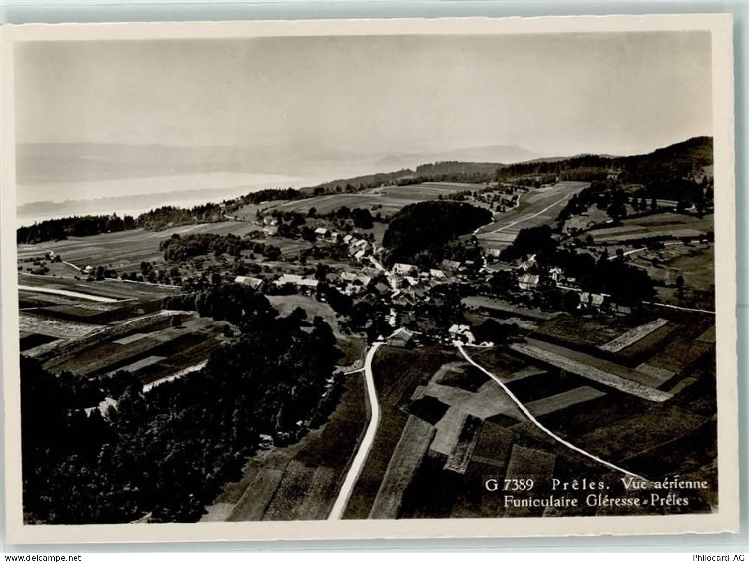 2515 Prêles Karte beschädigt Fliegeraufnahme Funiculaire Gleresse-Preles... - 13150258