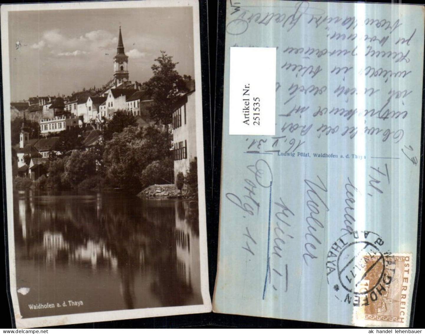 251535,Waidhofen an d. Thaya Teilansicht Kirchenturm