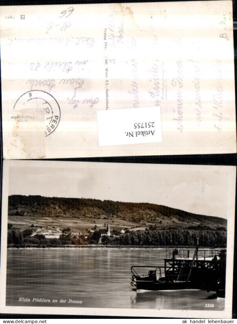251755,Klein Pöchlarn an d. Donau Teilansicht Boot