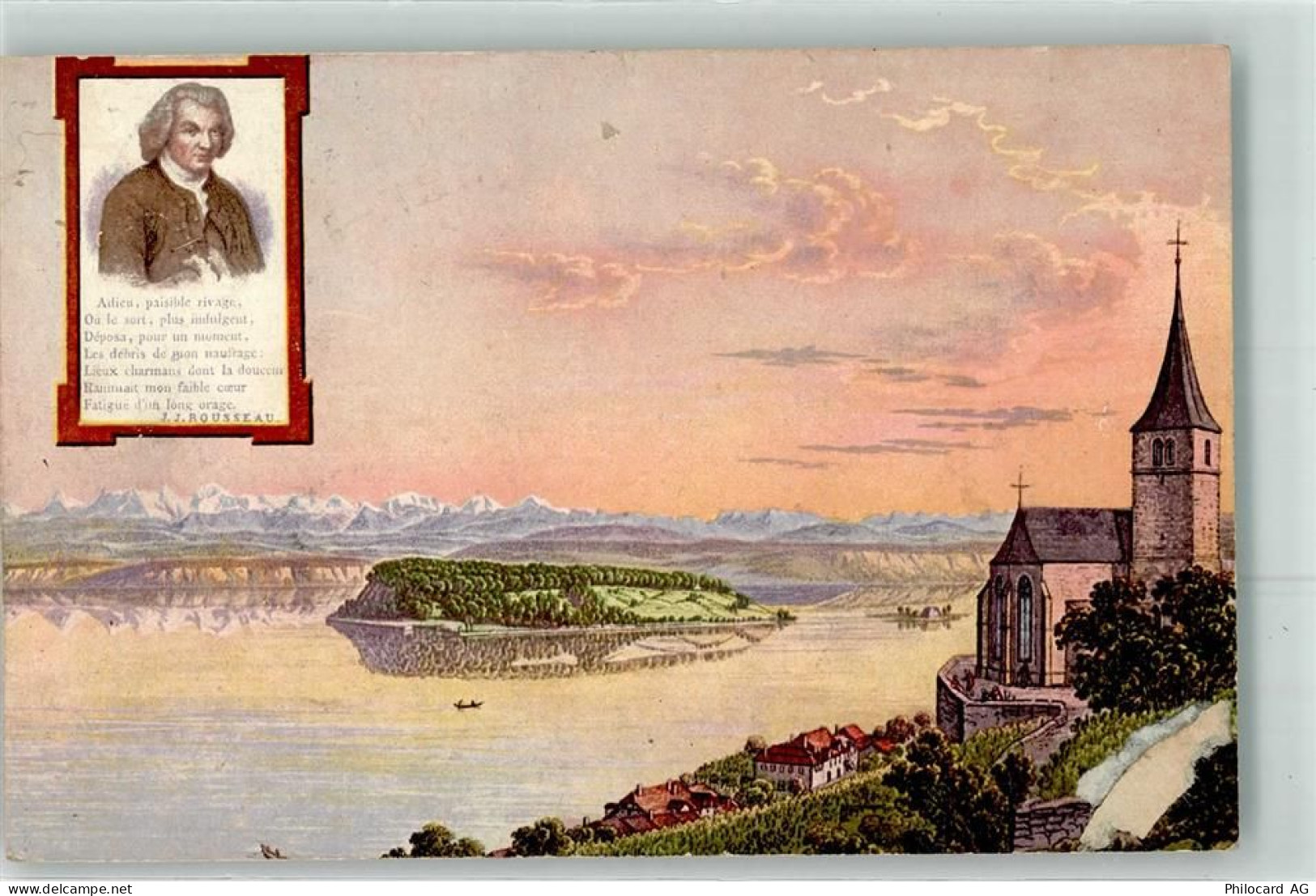 2520 La Neuveville 1911 Gebrauchsspuren Lac de Bienne Rousseau - 10644198