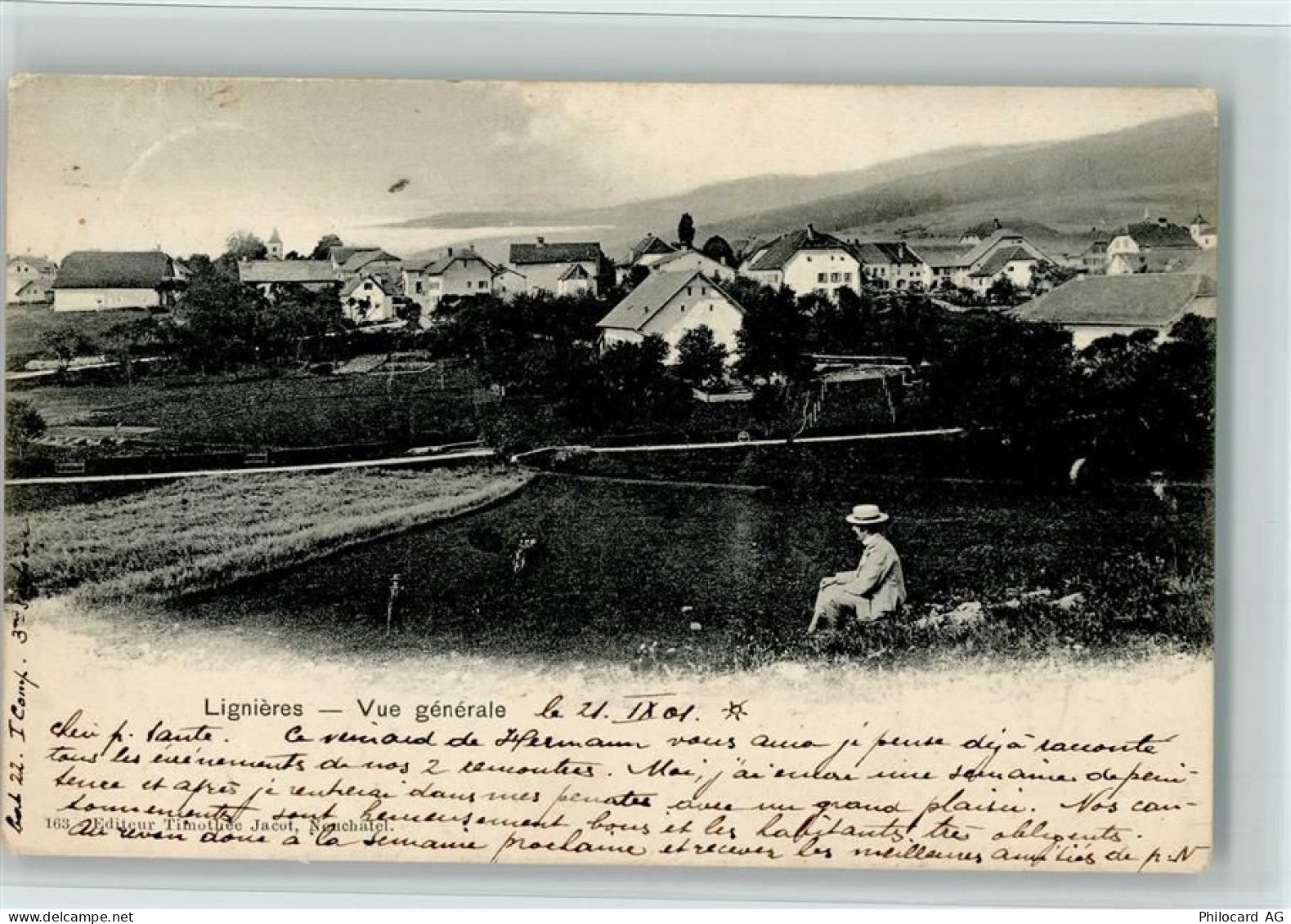 2523 Lignières 1901 - Teilansicht,Verlag Timothee Nr. 163 - 13070137