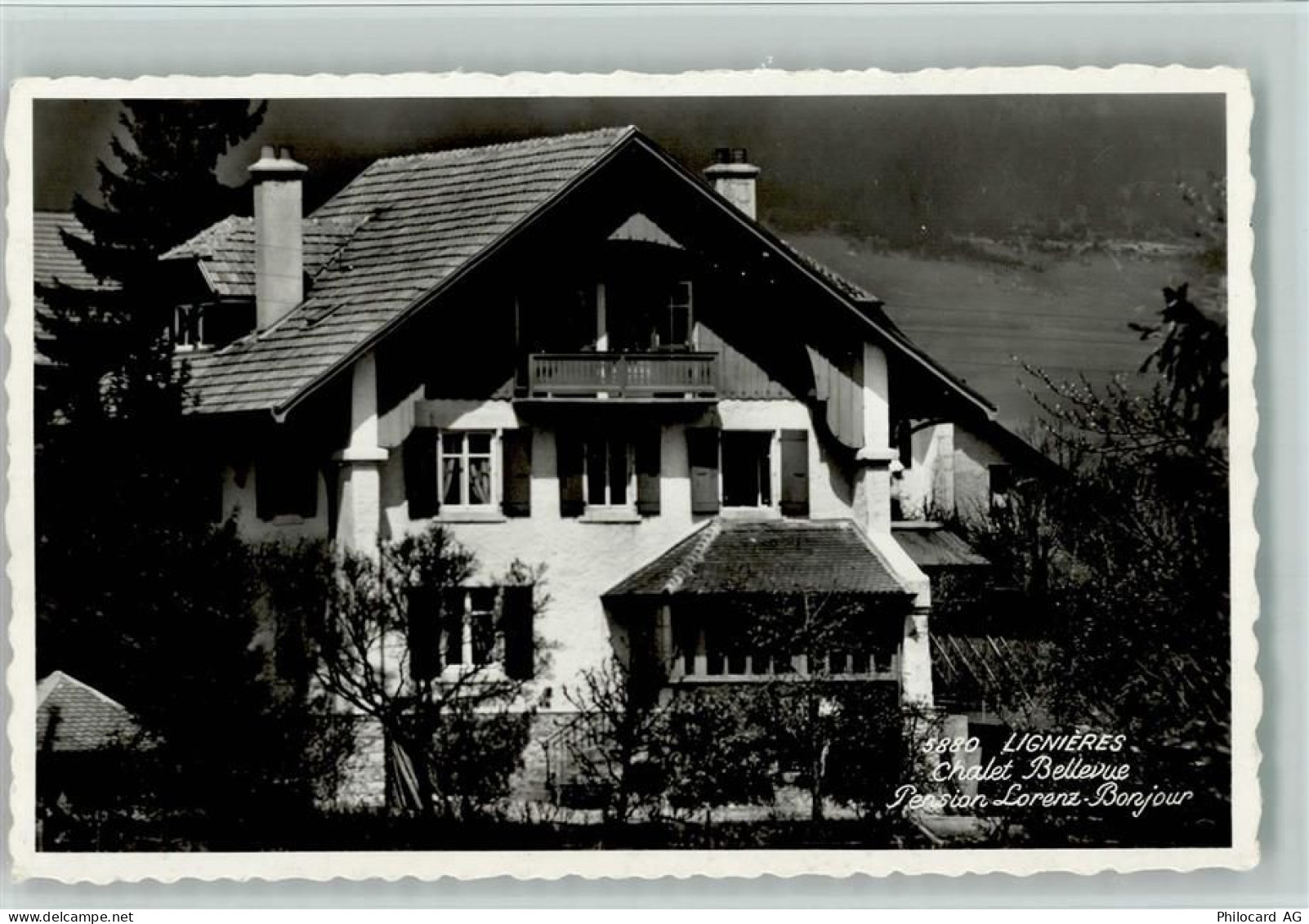 2523 Lignières 1961 - Verlag Perrochet 5880, Chalet Bellevue AK - 13086942