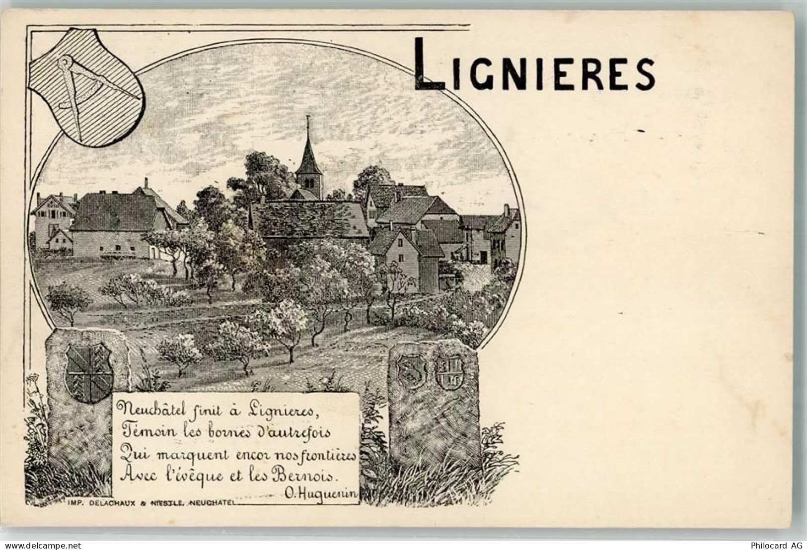 2523 Lignières Lithographie - 13289402