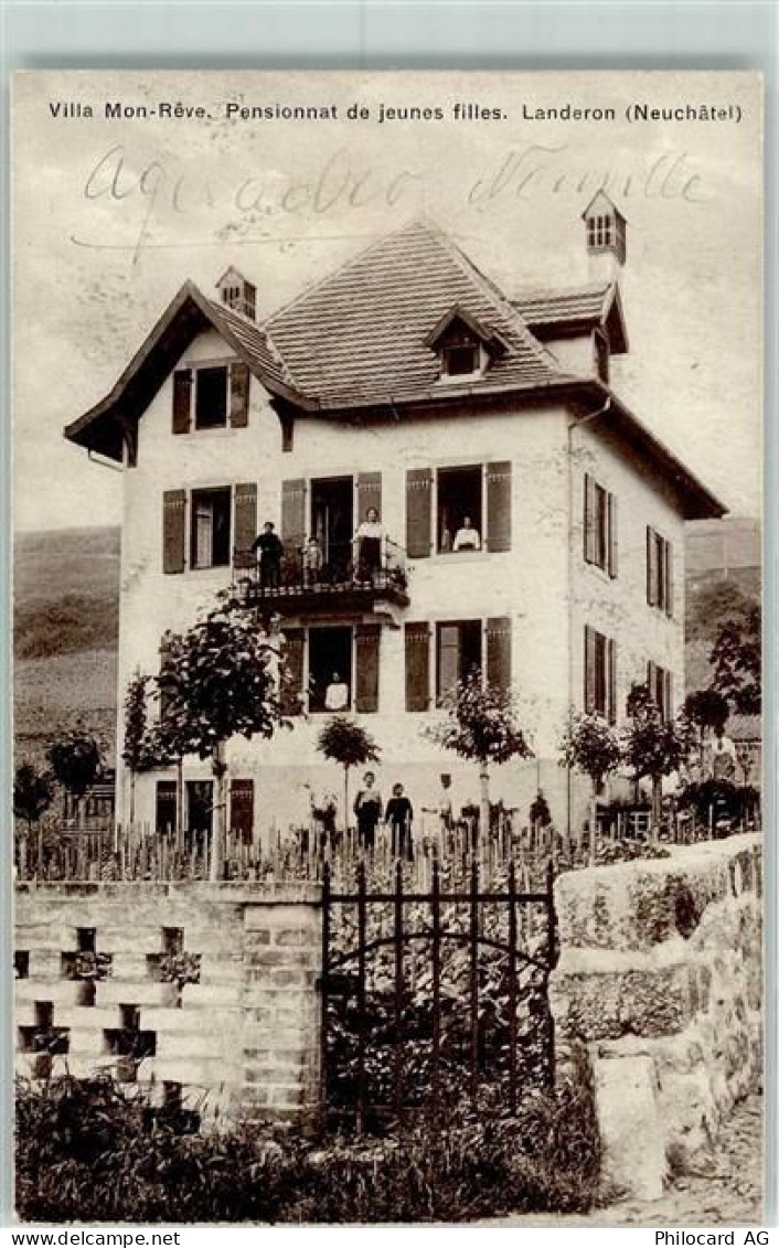 2525 Le Landeron Gebrauchsspuren Villa Mon-Reve Pensionnat de jeunes fil... - 13146180