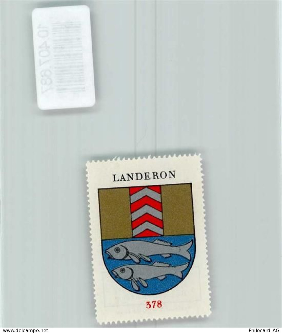 2525 Le Landeron - Vignette Wappen Kaffee Hag 1920-1940 Fische - 10407687