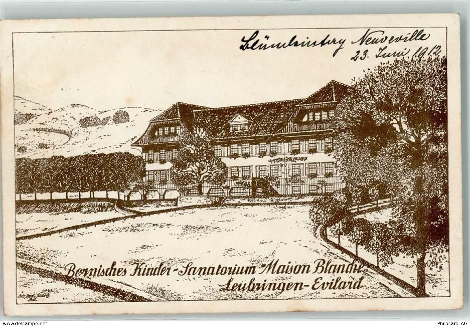 2533 Leubringen Evilard 1912 - Bernisches Kinder-Sanatorium Maison Blanc... - 13251858