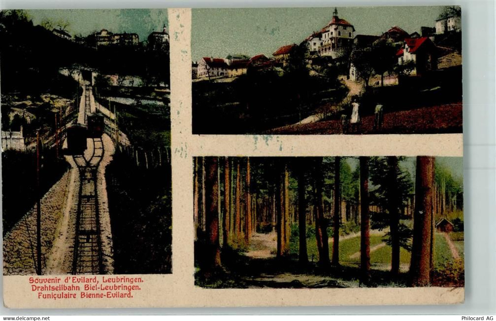 2533 Leubringen Evilard 1913 - Drahtseilbahn Biel - Leubringen Funiculai... - 13159108