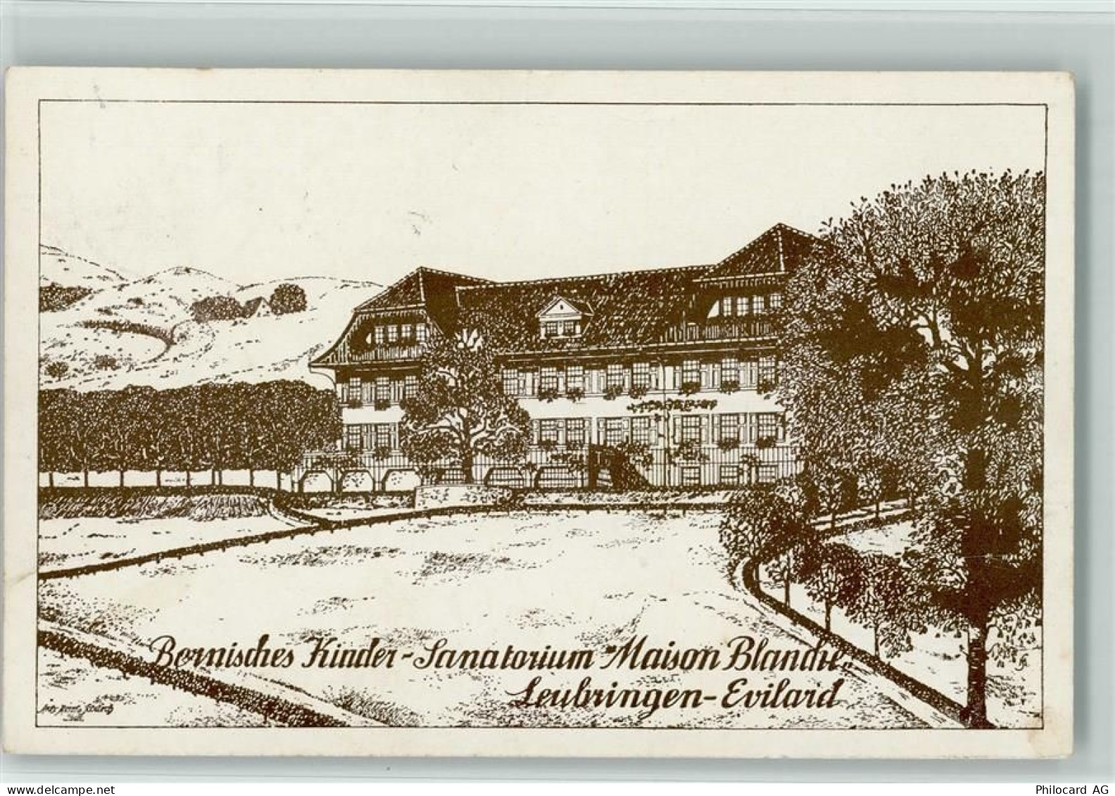 2533 Leubringen Evilard Künstlerkarte 1912 Bernisches Kinder-Sanatorium ... - 13113689