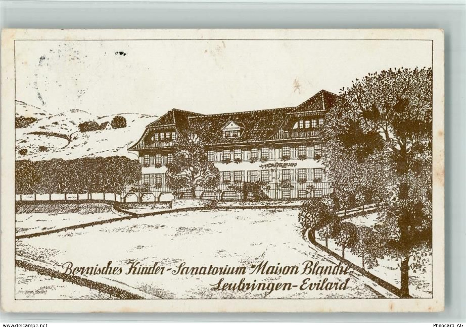 2533 Leubringen Evilard Künstlerkarte Bernisches Kinder-Sanatorium Maiso... - 13113957
