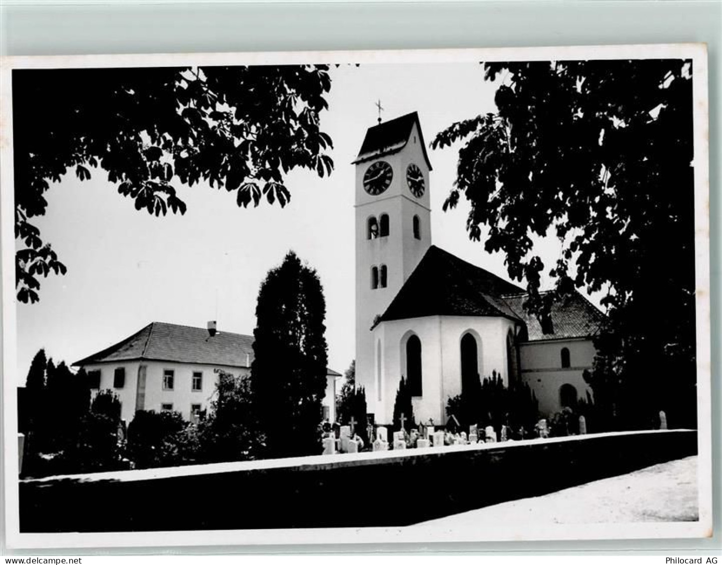 2545 Selzach Foto AK Kirche mit Friedhof Ort handschriftlich - 13145597