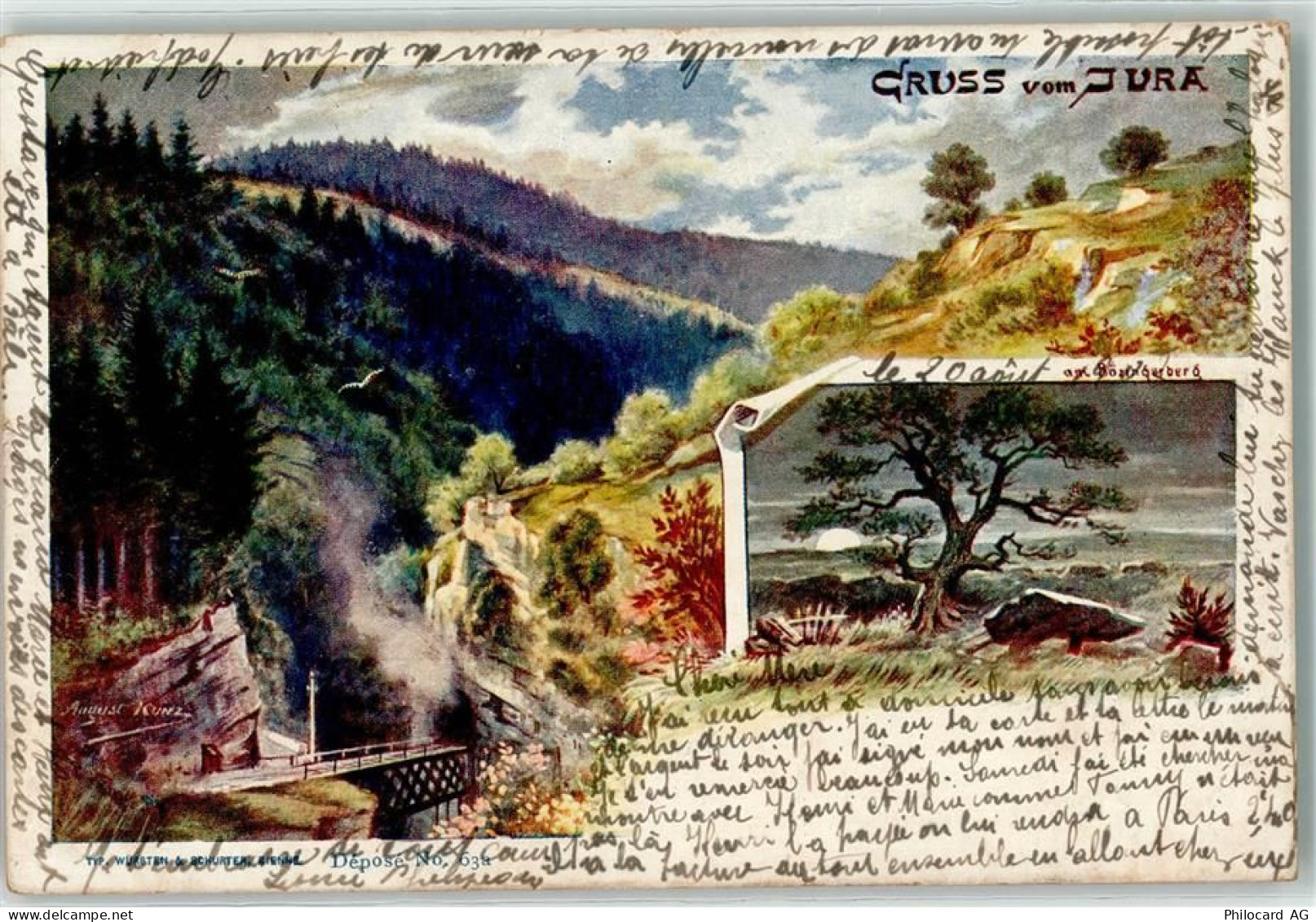 2560 Nidau 1902 - Gruss vom Jura Ort lt. Stempel - 10608310