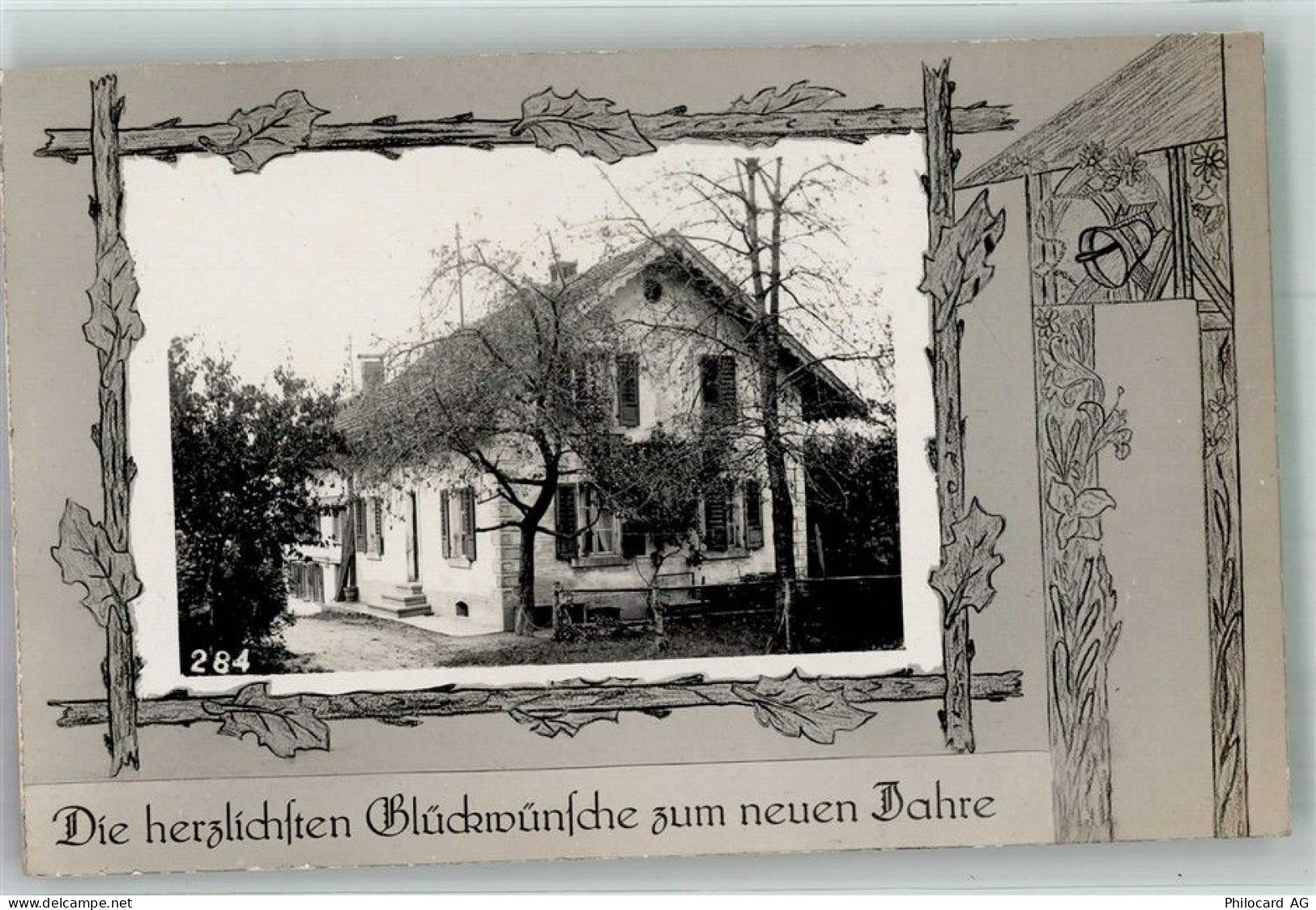 2560 Nidau 1927 Foto AK Neujahrsgrüsse Ort handschriftlich - 13597733