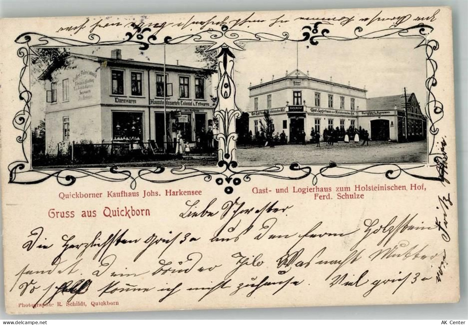25693 W2224 Quickborn , Dithm 1906 - Kaufhaus Harkensee Gasthaus zum Hol... - 13662987