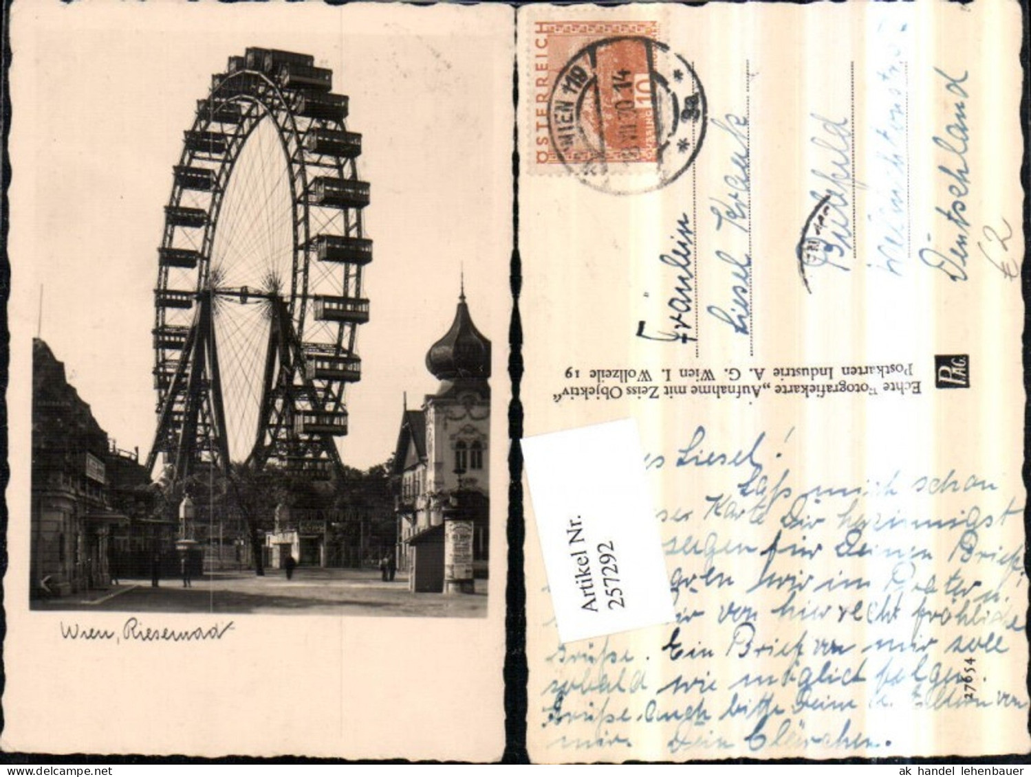 257292,Wien Leopoldstadt Prater Riesenrad
