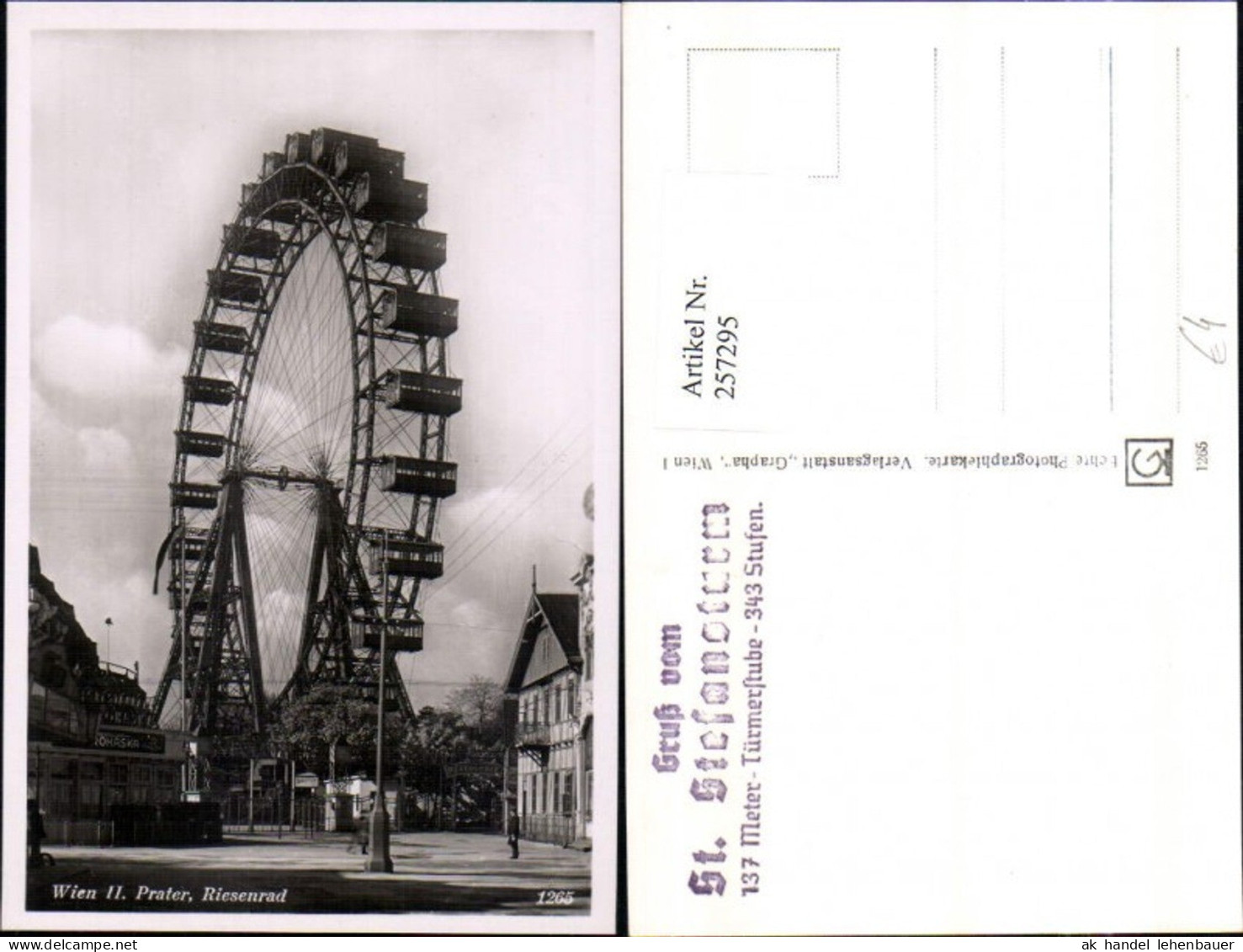 257295,Wien Leopoldstadt Prater Riesenrad