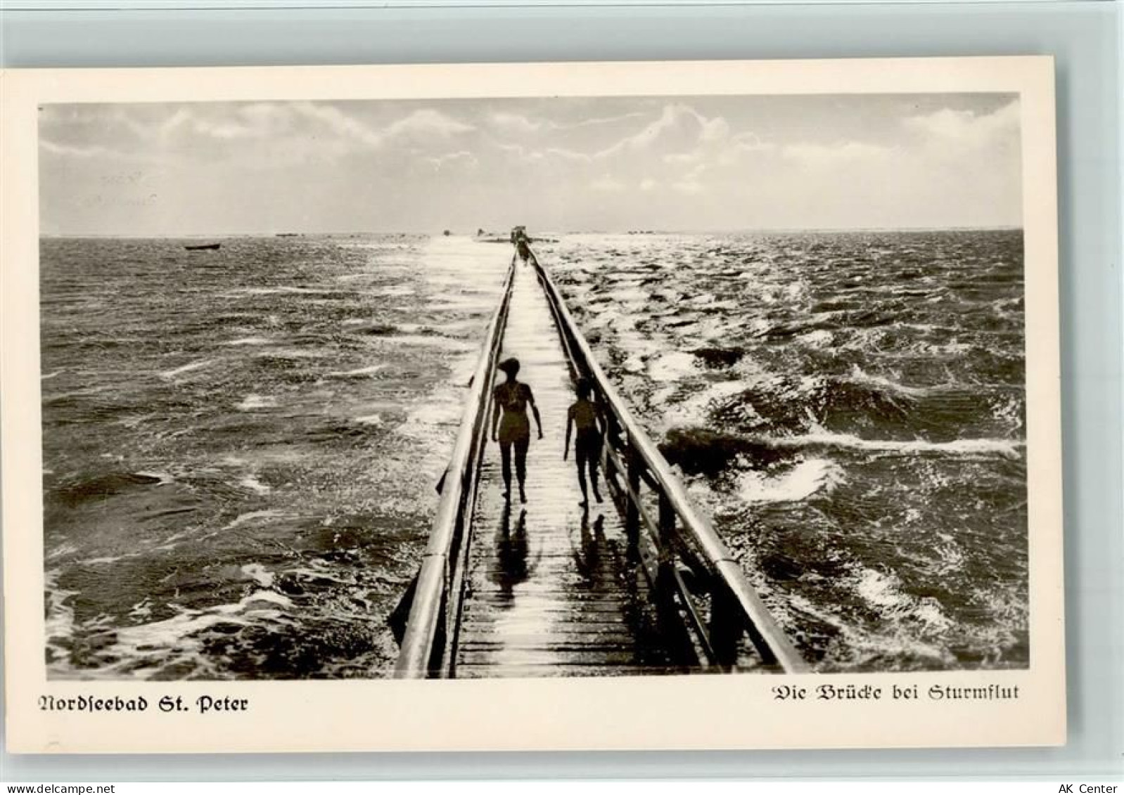 25826 W2252 St Peter-Ording - die Brücke bei Sturmflut - 10081770