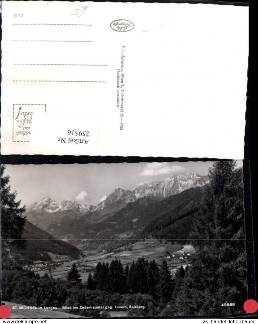 259516,St. Michael im Lungau Blick ins Zederhaustal geg. Tauern Bergkulisse
