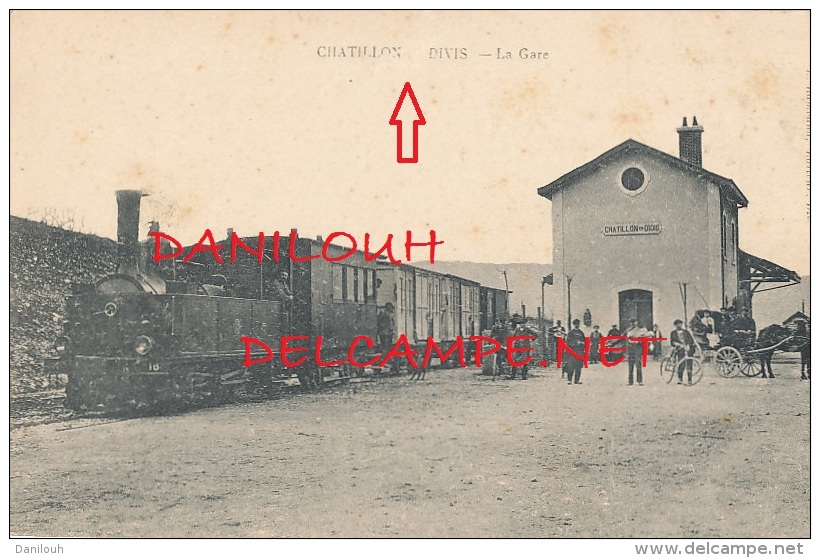 26 // CHATILLON EN DIOIS  (marqué DIVIS sur la carte)   LA GARE
