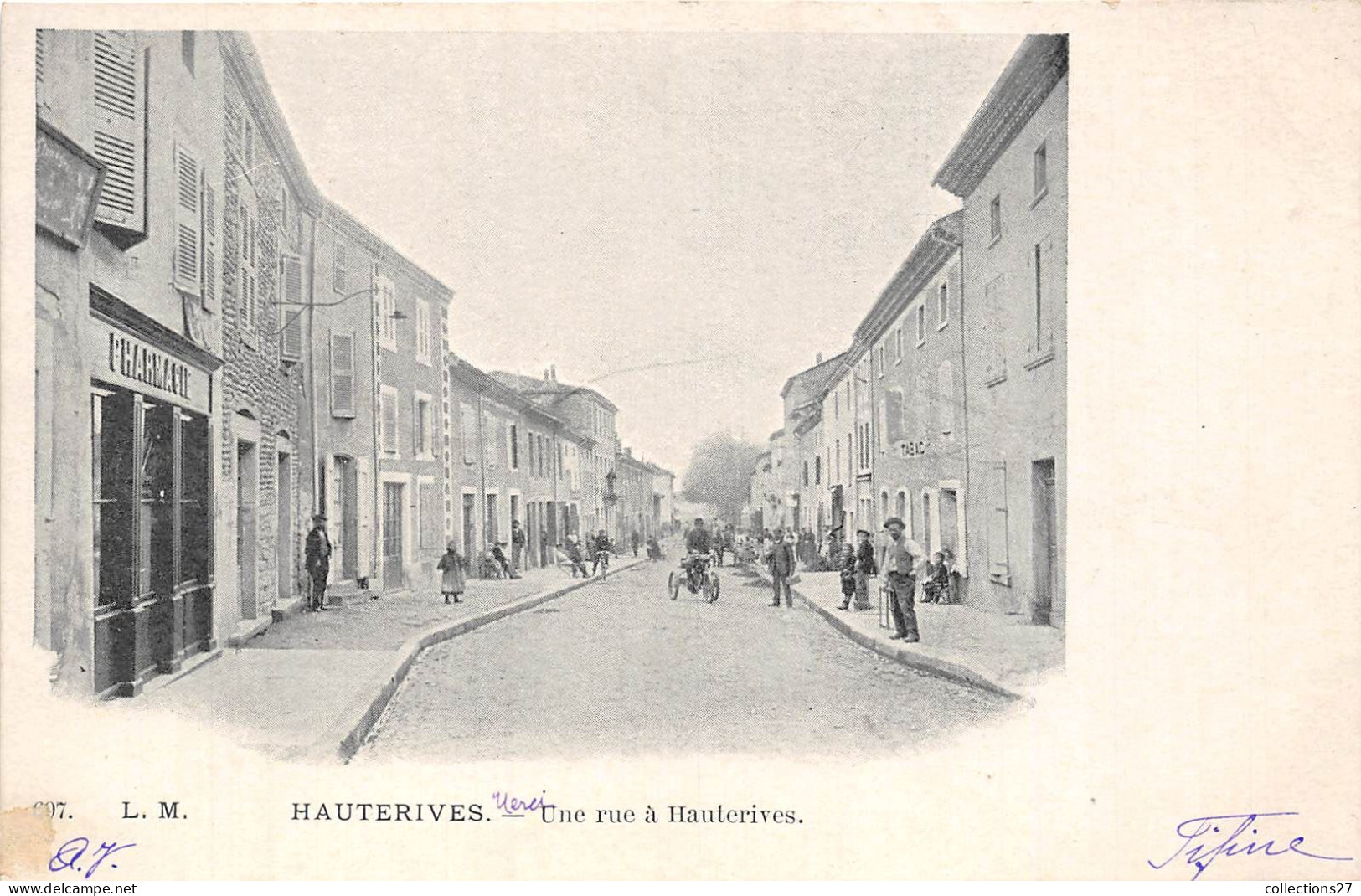 26-HAUTERIVES- UNE RUE A HAUTERIVES