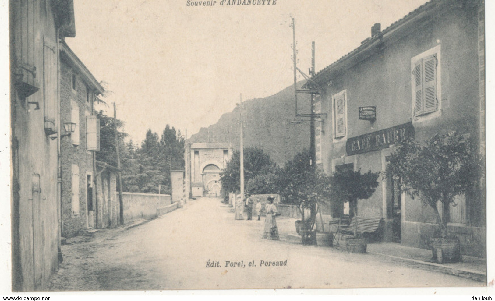 26 // Souvenir d ANDANCETTE    edit Forel      café Faure à droite