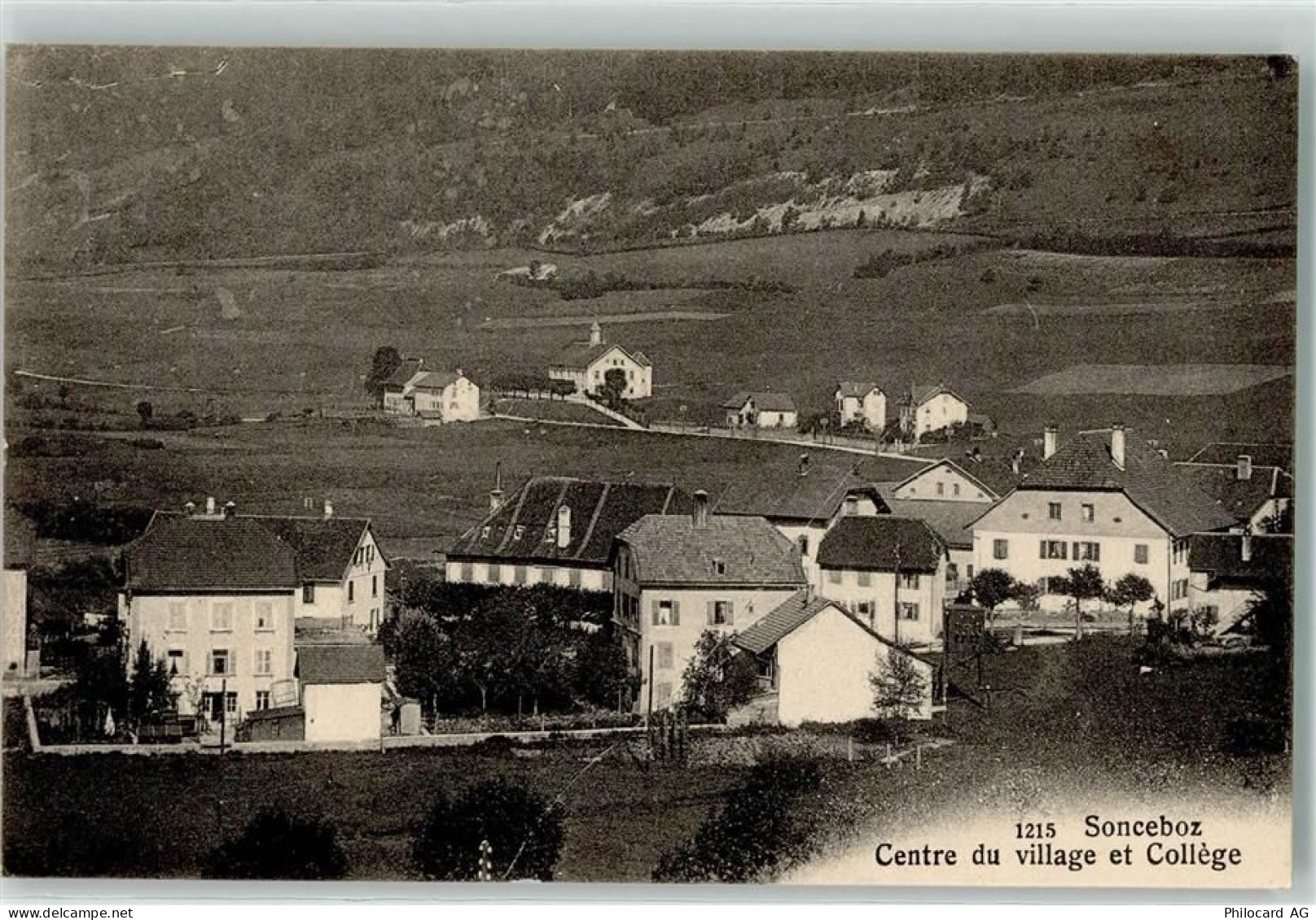 2605 Sonceboz-Sombeval Sombeval 1918 - Centre du village et College - 13251224
