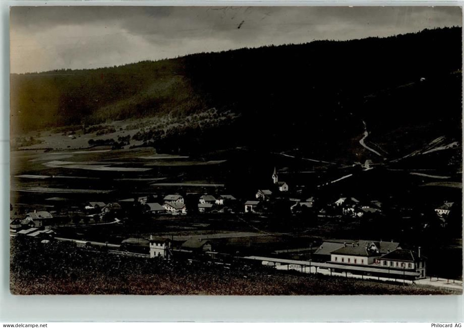 2605 Sonceboz-Sombeval Sombeval Foto AK Sombeval et la Gare Ort handschr... - 13149155