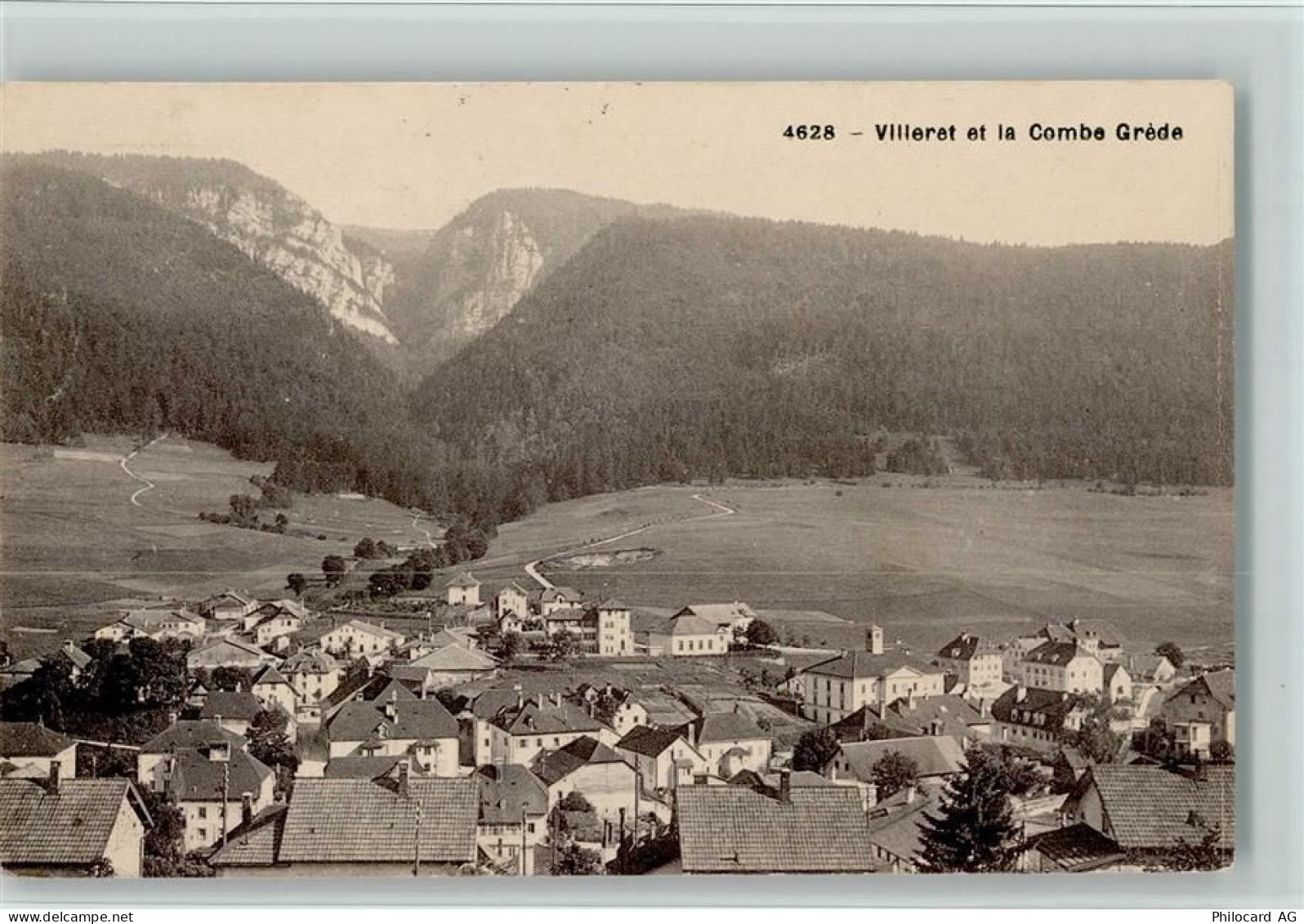 2613 Villeret 1924 - Nr. 4628 Phototypie - Villeret et la Combe Grede, g... - 13078158