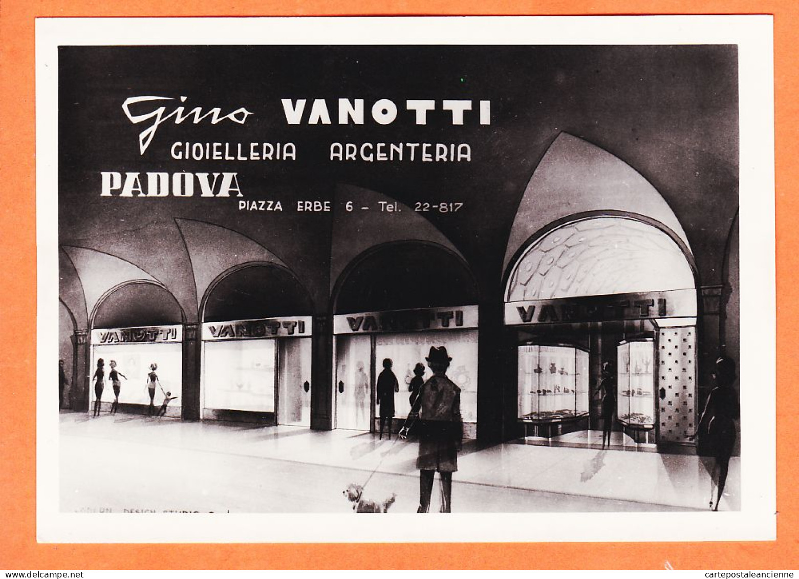 26280 /  Rare PADOVA Padua Veneto (•◡•) Gino VANOTTI Gioielleria Argenteria Piazza ERBE Bijouterie ◉ Photo-Bromure 1960
