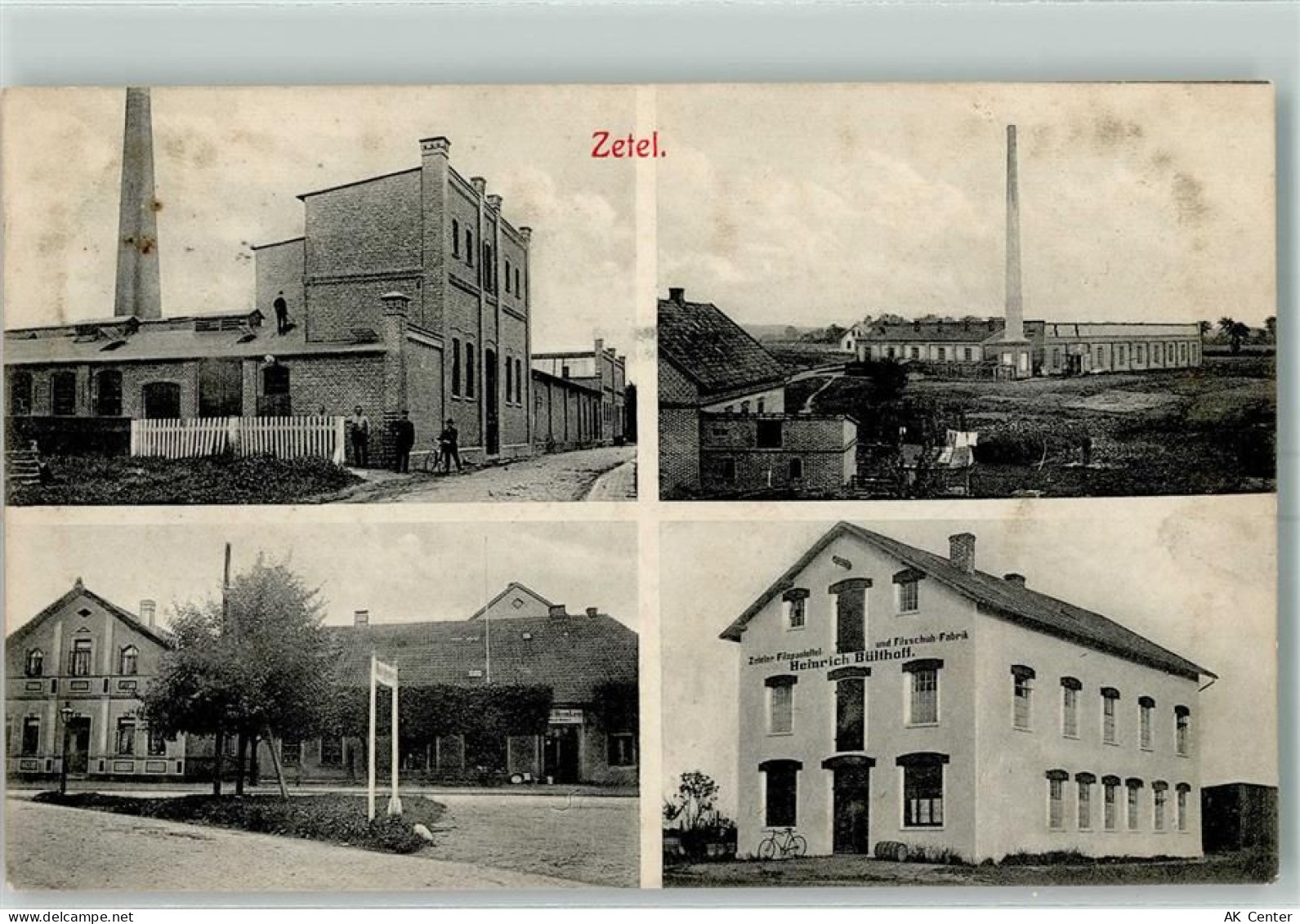 26340 W2932 Zetel 1910 - Filzschuh Fabrik Heinrich Bülthoff AK - 13604061