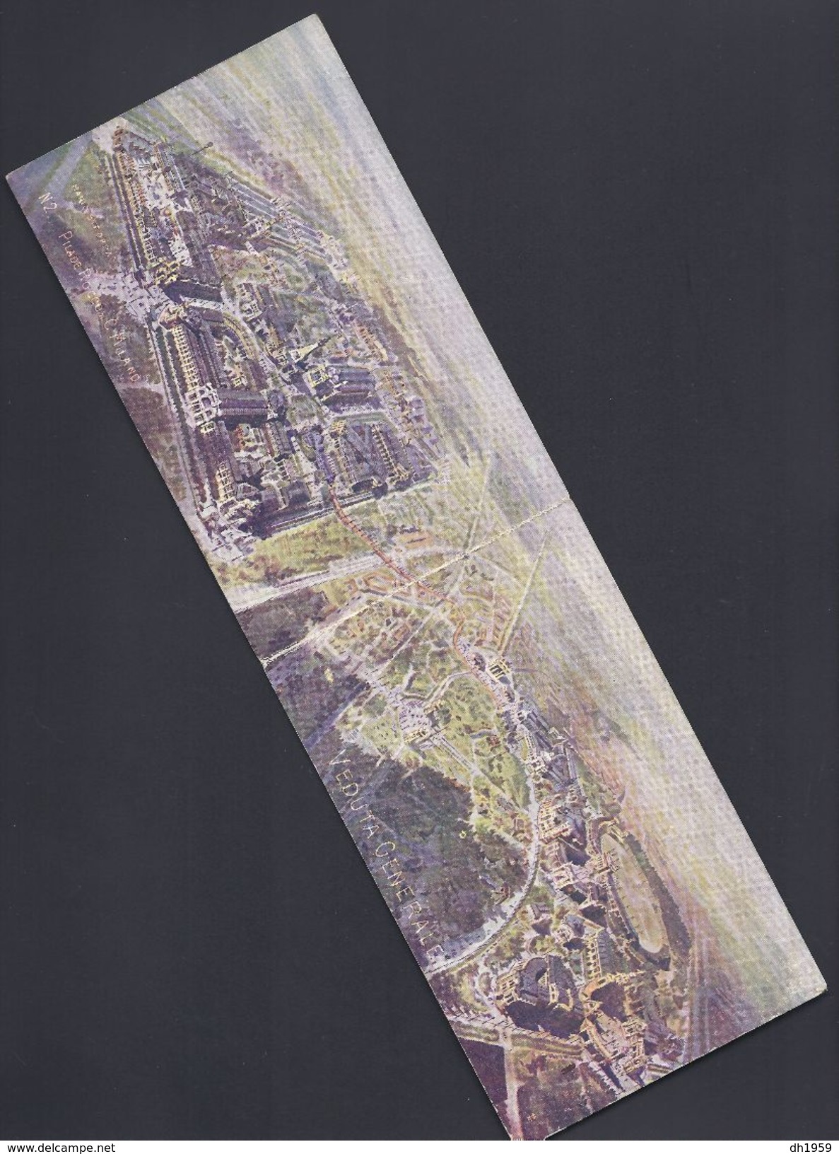 27.6.1906 ITALIE ITALIA MILANO ESPOSIZIONE  CARTE PANORAMIQUE VEDUTA GENERALE MARIO STROPPA pour COURRENDLIN SUISSE