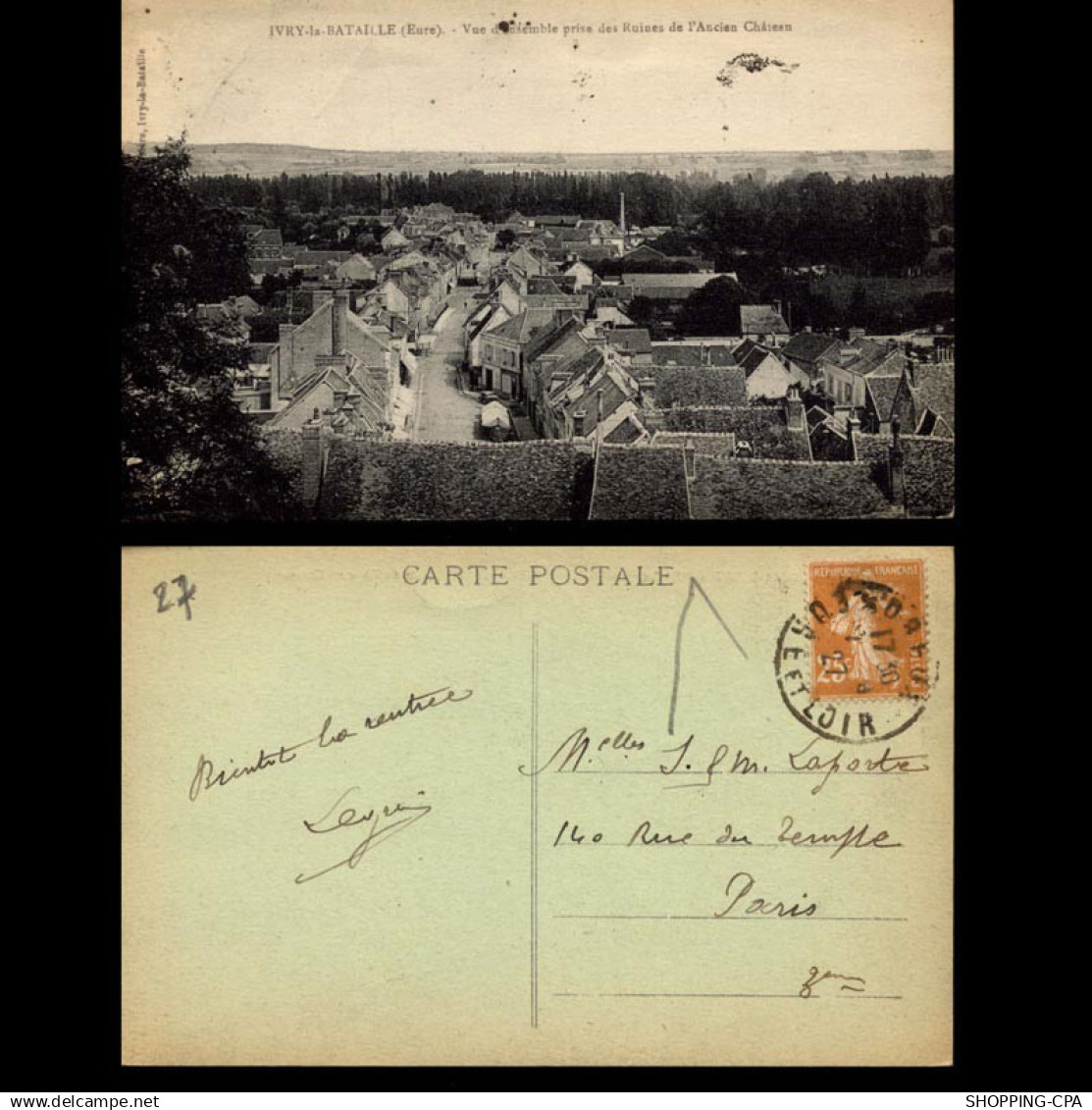 27 - Ivry la bataille - Vue d'ensemble prise des ruines de l'ancien chateau