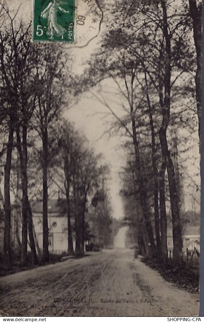 27 - Le Vaudreuil - Route de Paris à Rouen - Voyagé - Dos divisé...