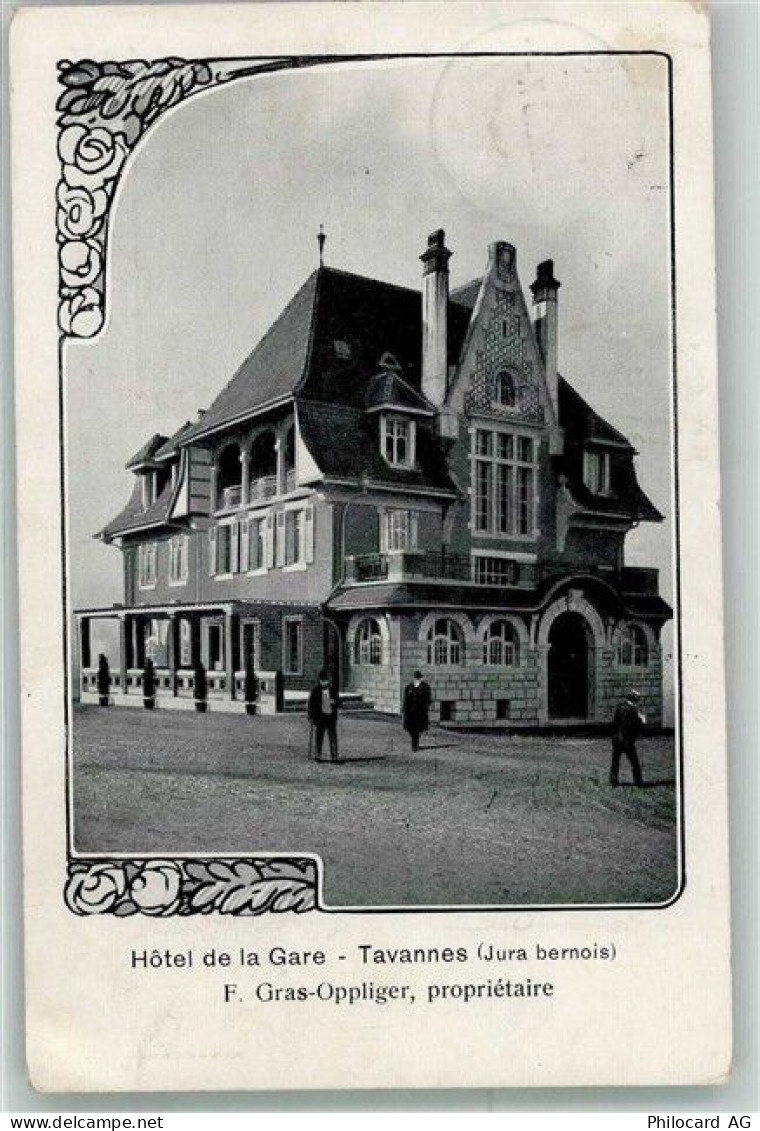 2710 Tavannes 1913 Gebrauchsspuren Hotel de la Gare - 13596551