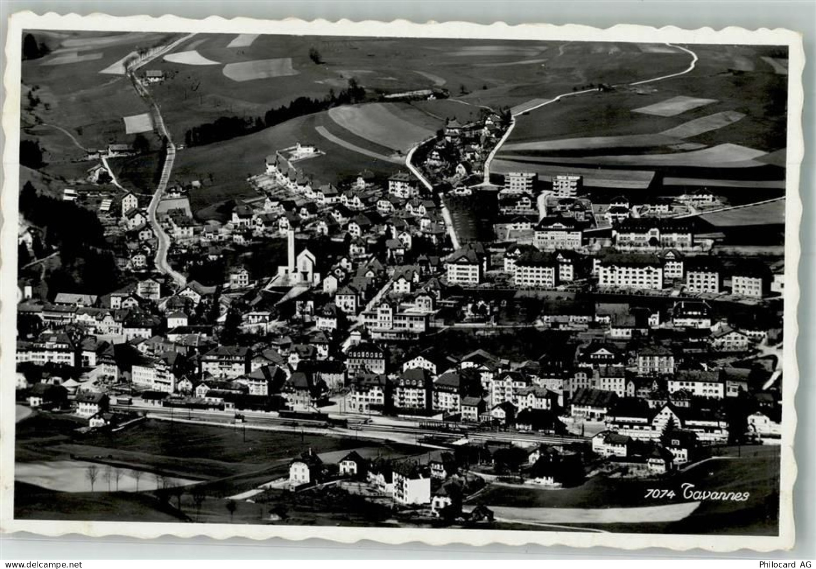 2710 Tavannes Foto AK Fliegeraufnahme Feldpost Cp. Cond.Landsturm 6 - 38021947