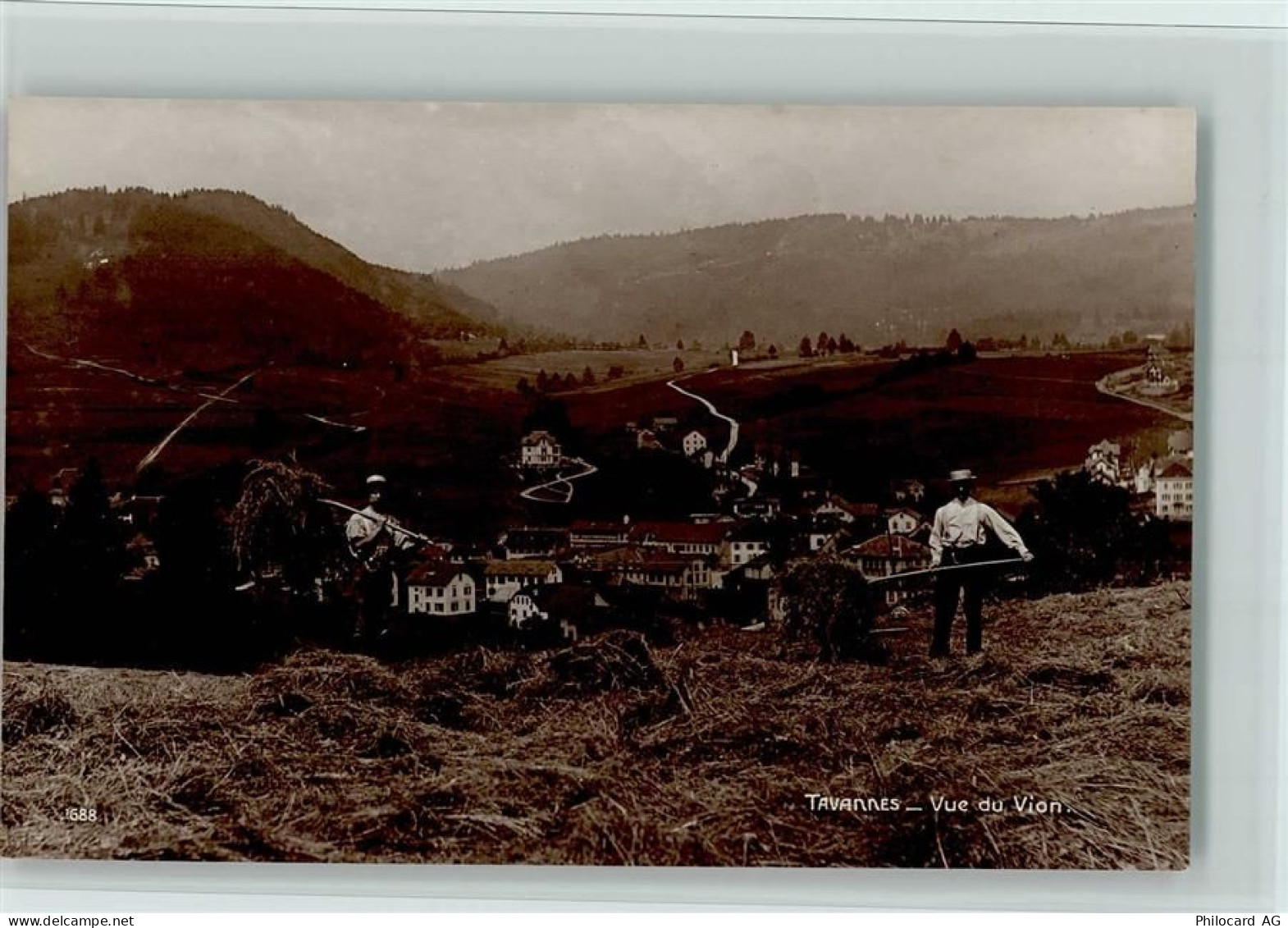 2710 Tavannes - Heuernte, Landwirtschaft, Vue du Vion, Verlag Perrochet-... - 13078360