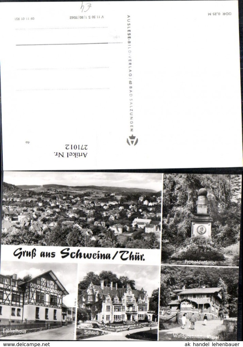 271012,Gru&szlig; aus Schweina Totale Fr&ouml;beldenkmal Schoss Altenstein Fr&ouml;belhaus Waldgastst