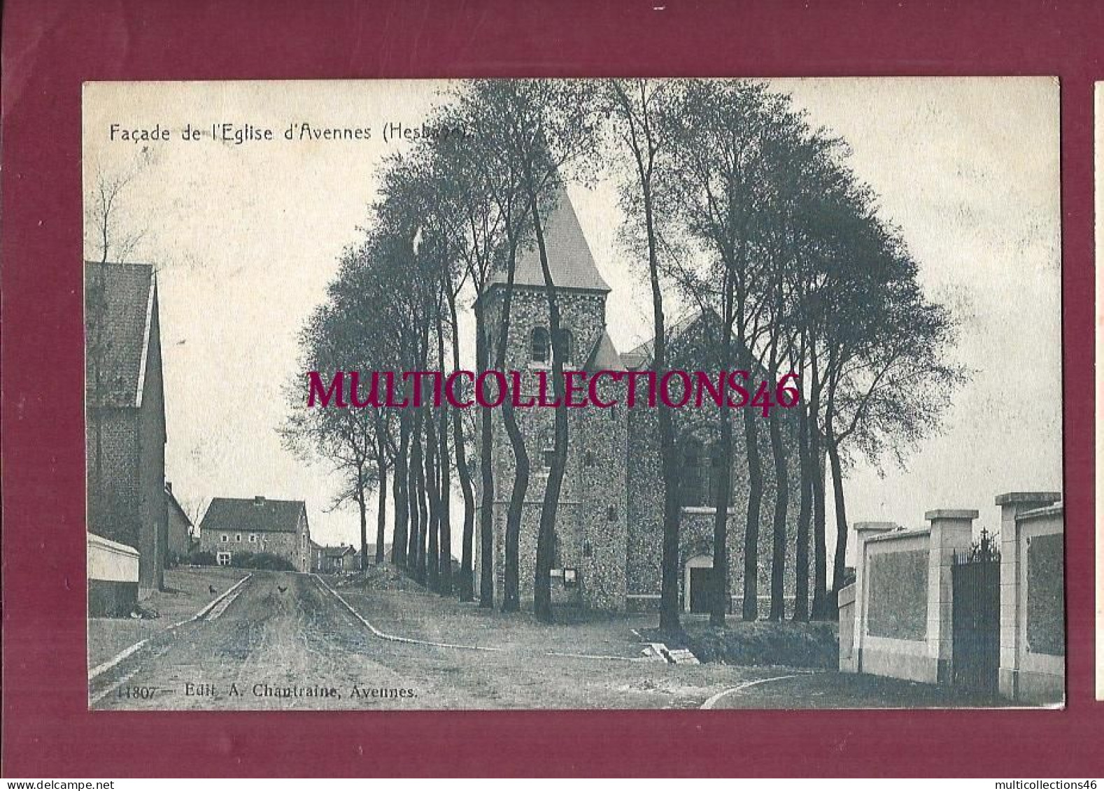 271125B BELGIQUE BELGIUM BRAIVES - façade de l'Eglise d'AVENNES - 11807 Chantraine