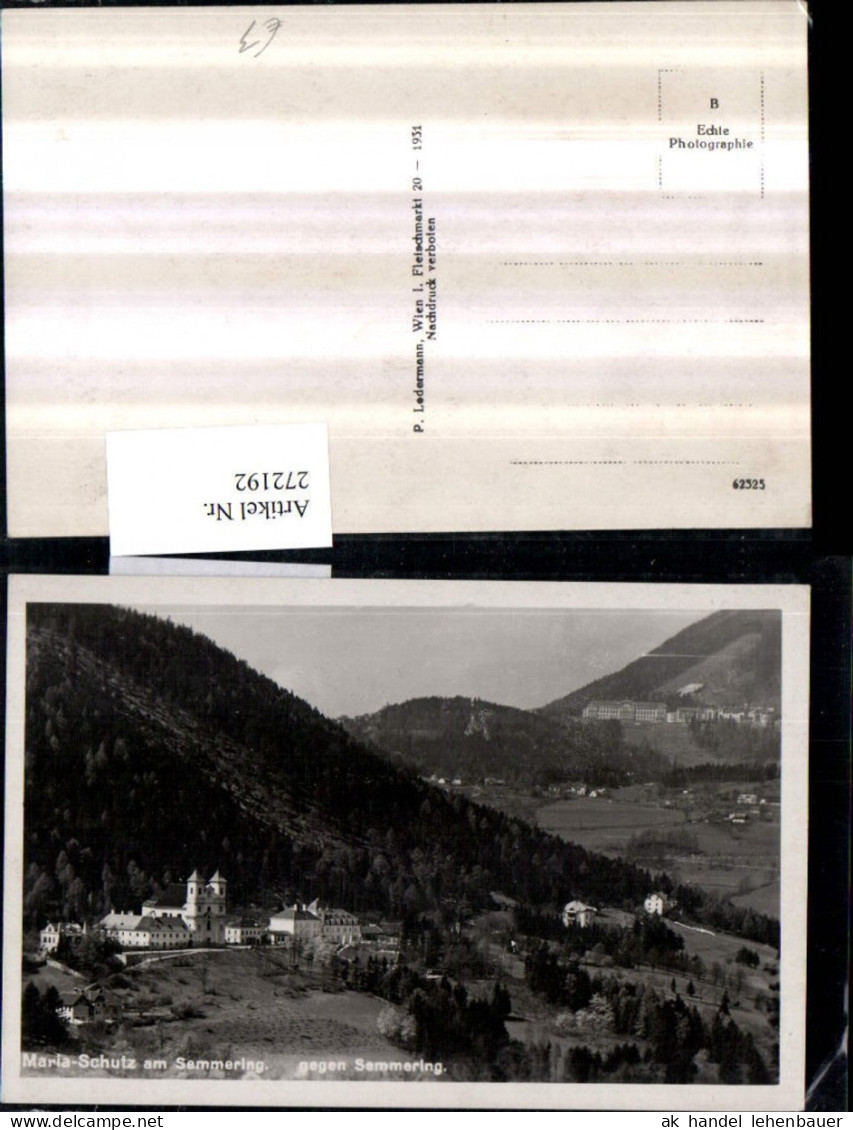 272192,Maria Schutz am Semmering Totale geg. Semmering Hotel Panhans